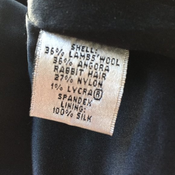 Talbots Collection Petites Black Lambs Wool /Angora/Rabbit Sweater Small - Picture 6 of 6